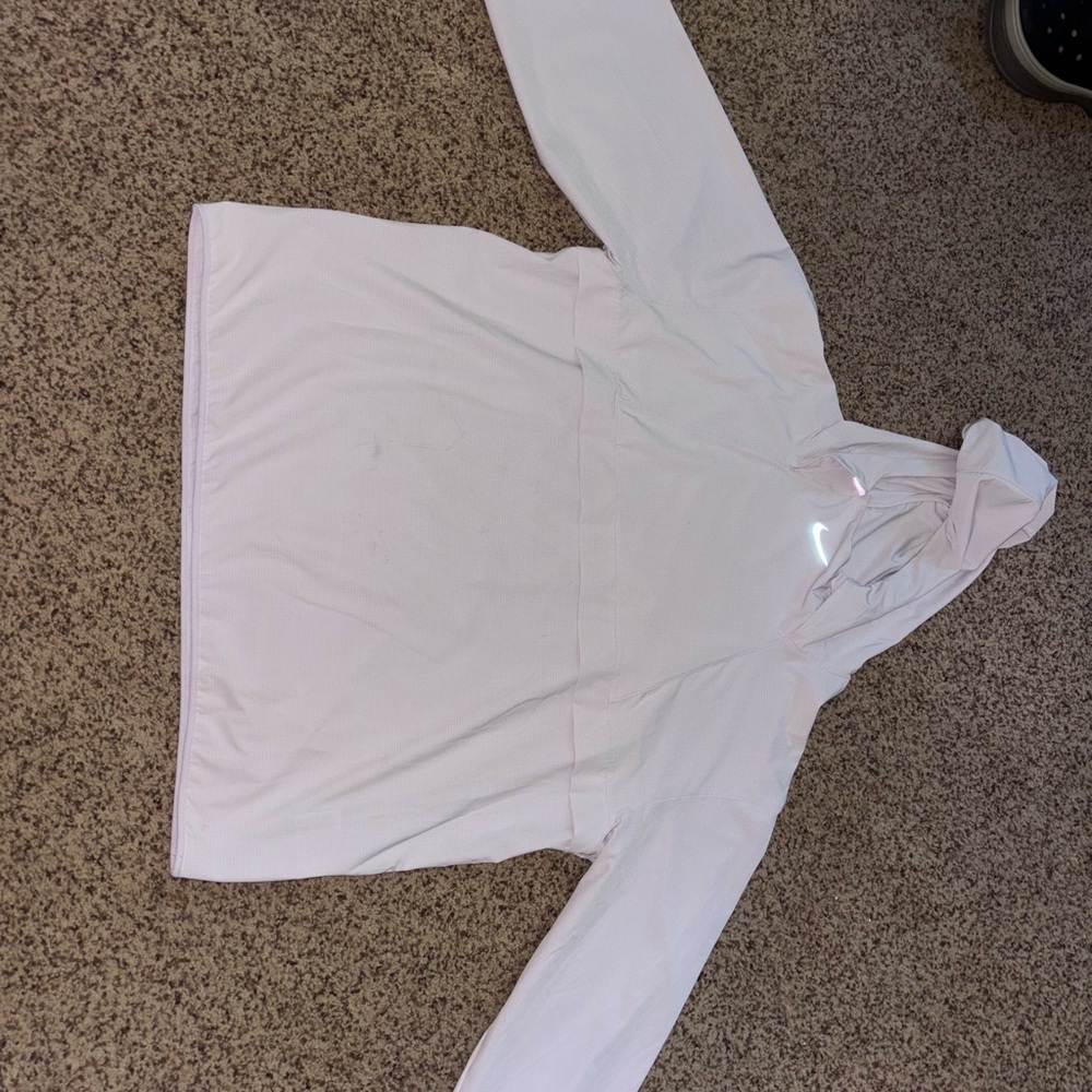 Nike Running White Hooded Windbreaker Jacket
